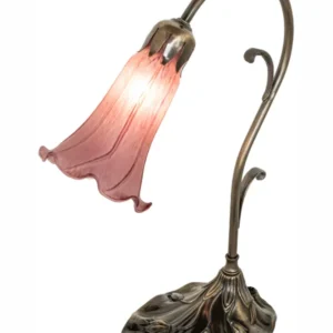 Lavender Pond Lily Accent Lamp – 15” High