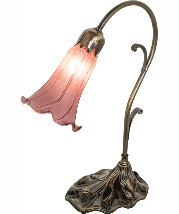 Lavender Pond Lily Accent Lamp – 15” High