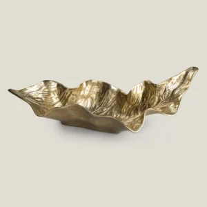 Folium Gold Metal Decor Platter