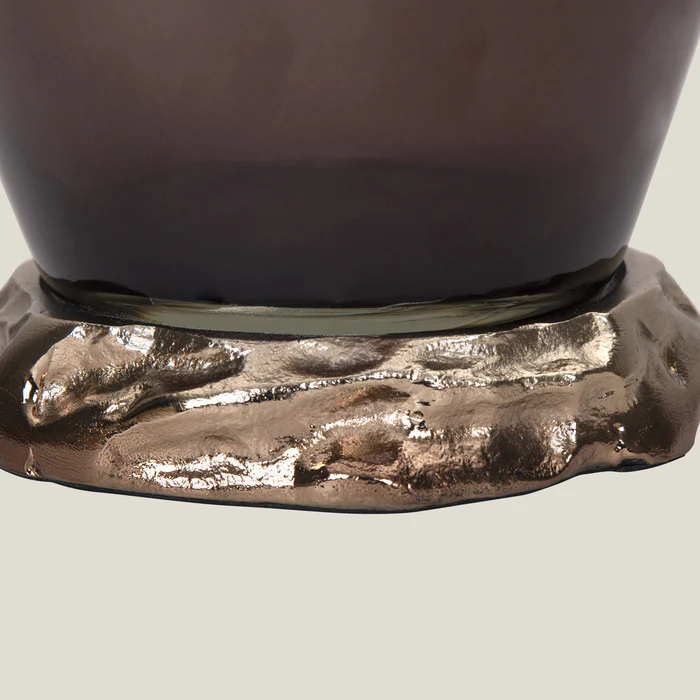 Eternity Brown & Gold Metal & Glass Decor Jar Large - Image 3