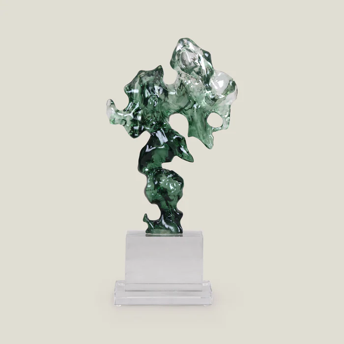 Cascade Green Resin Decor Small
