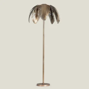 Bahama Brass Stainless Steel Palm Floor Lamp Large