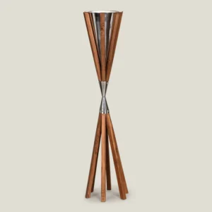 Southampton Brown Stainless Steel & Wood Garden Torch