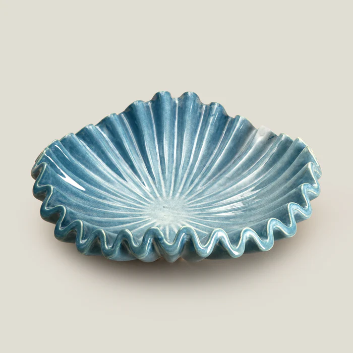 Tidal Blue Porcelain Decor Platter