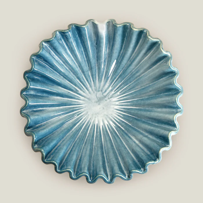 Tidal Blue Porcelain Decor Platter - Image 5