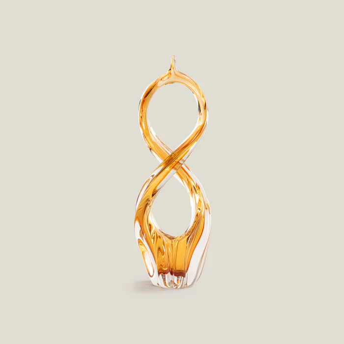Infinity Amber Glass Decor Small - Image 5