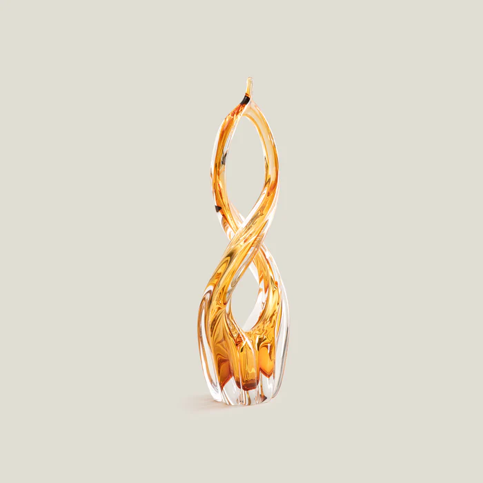 Infinity Amber Glass Decor Small - Image 2
