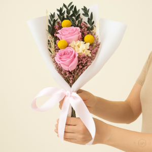 Pink Blossom Mix Flower Bouquet | Bunch of Flowers for Gift
