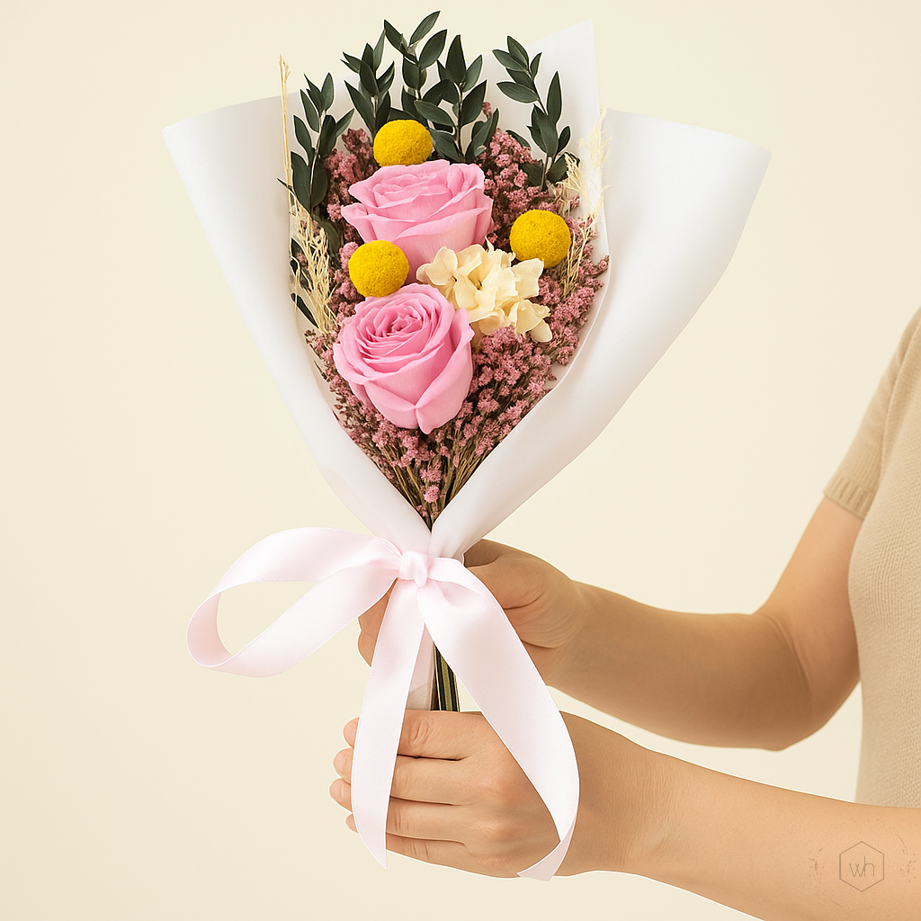 Pink Blossom Mix Flower Bouquet | Bunch of Flowers for Gift