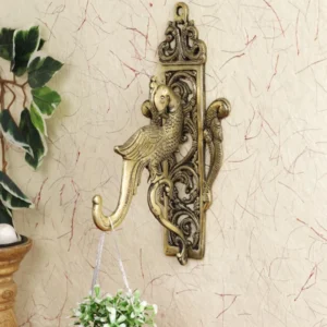 Bird Design Golden Brass Wall Hanging