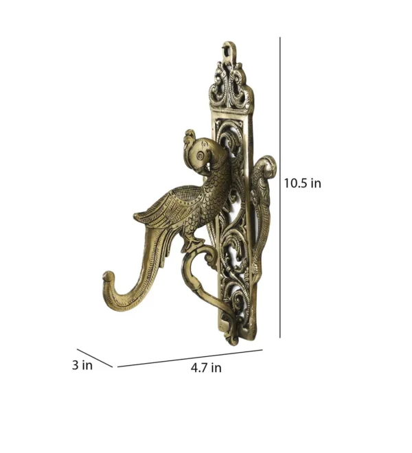 Bird Design Golden Brass Wall Hanging - Image 3