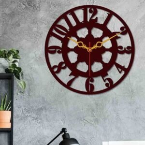 Classic Style Black Wood MDF Wall Clock