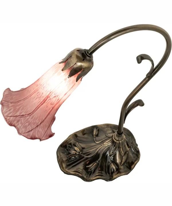 Lavender Pond Lily Accent Lamp – 15” High - Image 2