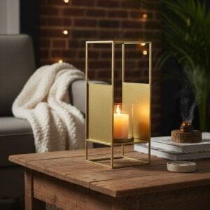 Firefly Metal Candle Lantern - Gold
