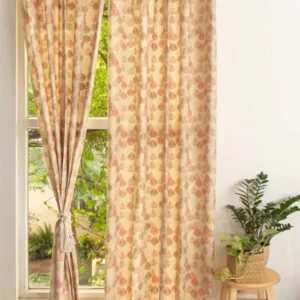 Indian Shimmer Printed Cotton Curtain for Windows