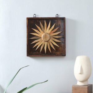 Mango Wood Wall Hanging in Walnut Finish