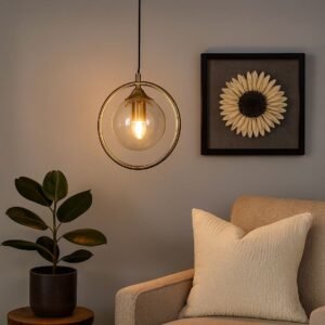 Modern Style Metal Ring Hanging Light