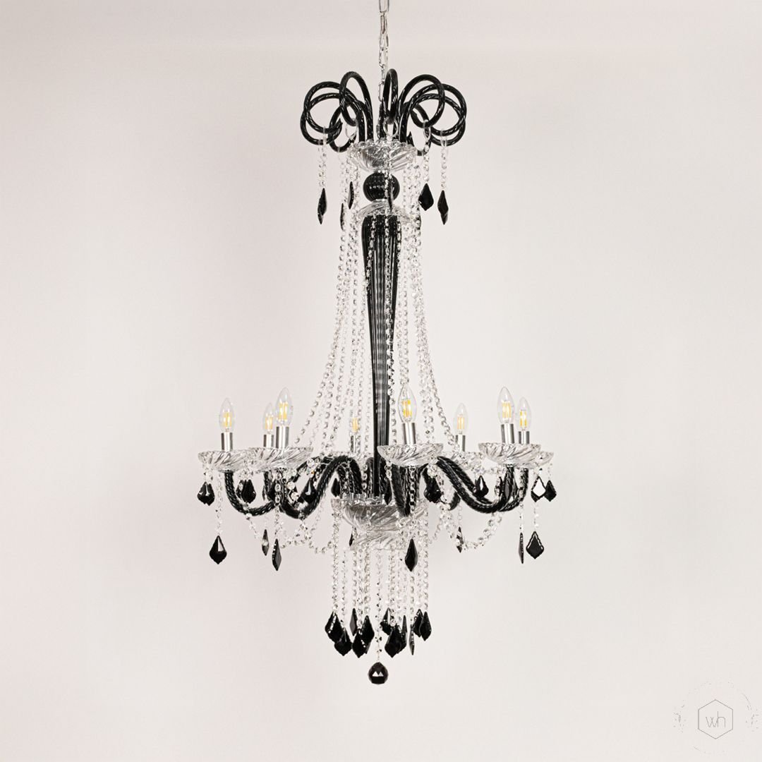 Noir Royal Crystal Chandelier - Black - Image 4